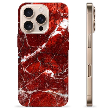 Etui TPU - iPhone 16 Pro - Czerwony Marmur