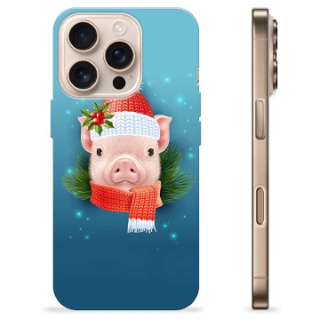 Etui TPU - iPhone 16 Pro - Świąteczna Świnka