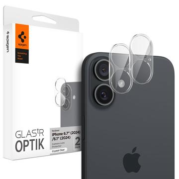 iPhone 16/16 Plus Szkło Hartowane w Obiektywie Spigen Optik.tR - Czern