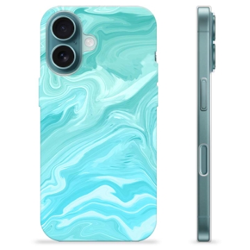 Etui TPU - iPhone 16 - Błękitny Marmur