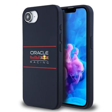 iPhone 16e Oracle Red Bull Racing Etui silikonowe z poziomym logo - kompatybilny z MagSafe - Marynarka wojenna