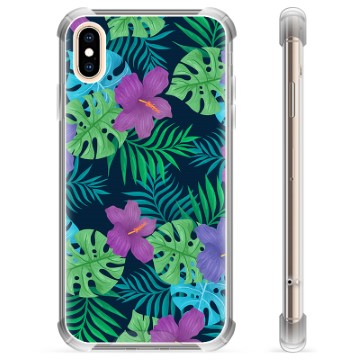 Etui Hybrydowe - iPhone X / iPhone XS - Tropikalne Kwiaty