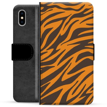 Etui Portfel Premium - iPhone X / iPhone XS - Tygrys