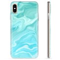 Etui TPU - iPhone XS Max - Błękitny Marmur