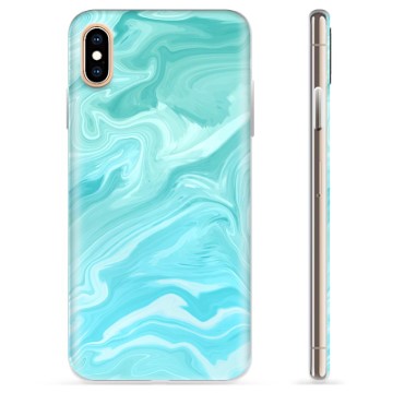 Etui TPU - iPhone XS Max - Błękitny Marmur