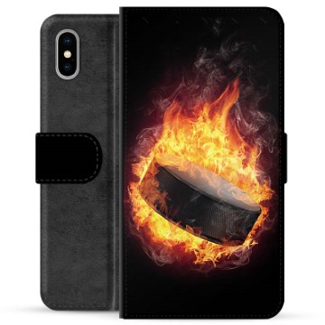 Etui Portfel Premium - iPhone X / iPhone XS - Hokej na Lodzie