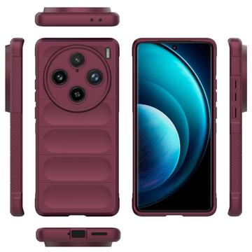 vivo X100 Pro Etui z TPU Seria Rugged - Czerwone Wino