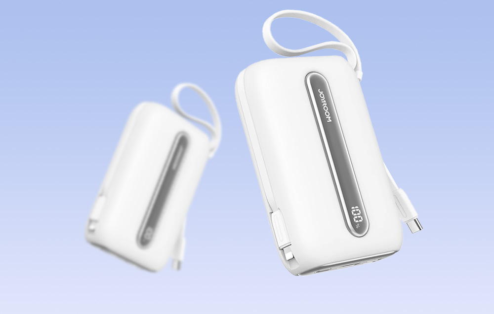 Joyroom JR-L012 Plus 20000mAh Power Bank z kablami USB-C, Lightning - 22.5W - Biały