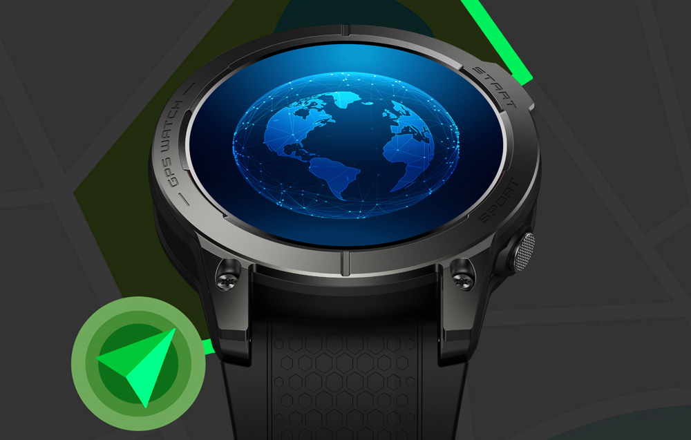 Zeblaze Stratos 3 Smartwatch z GPS, wyświetlaczem Ultra HD AMOLED - pomarańczowy